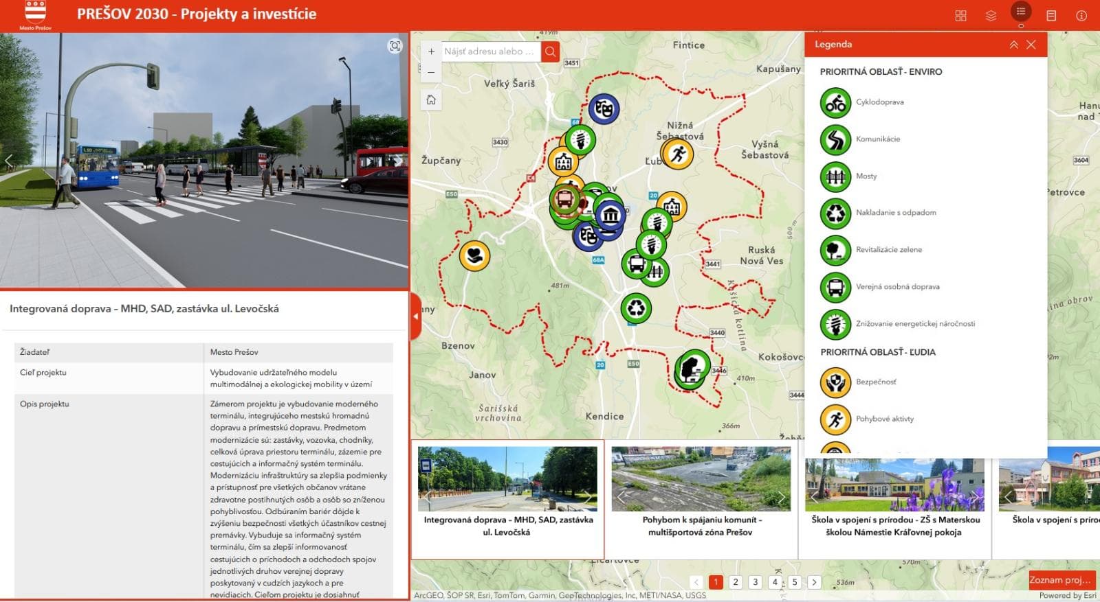Prešov spúšťa online mapu projektov mesta